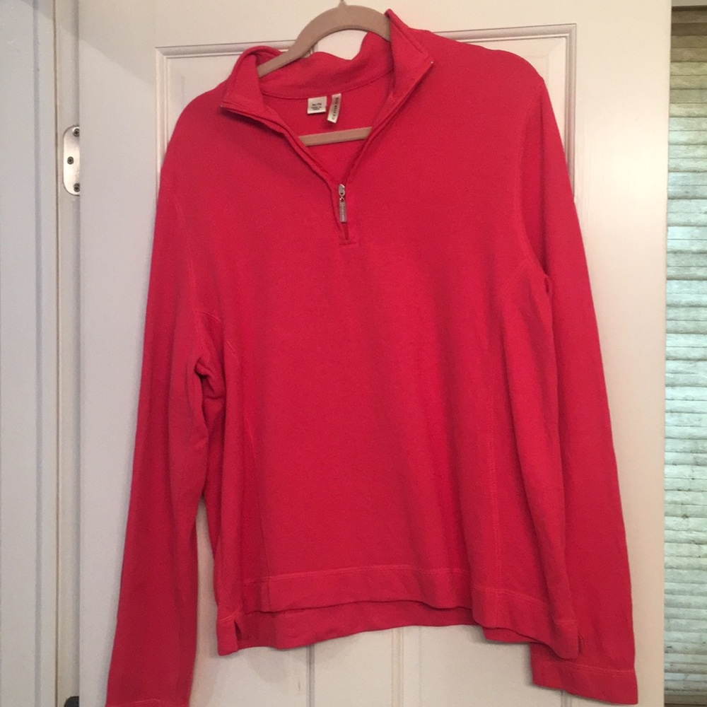 Cutter & Buck coral half zip sweater